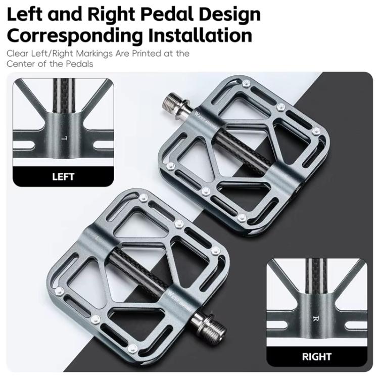 WEST BIKING Bicycle Titanium Shaft Triple Bearing Non-Slip Pedals