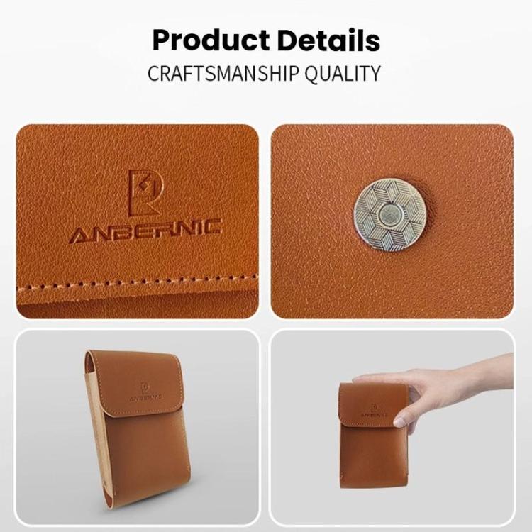 ANBERNIC RG34XX Handheld Game Console Storage Case Game Console Leather Cover - Brown