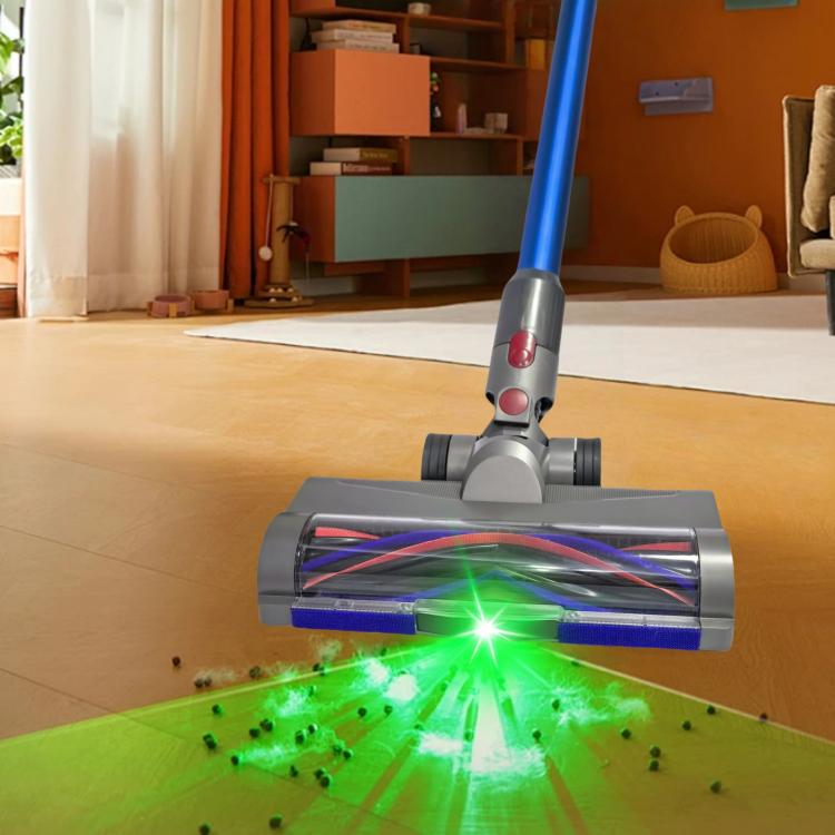 Direct-Drive Brush Head For Dyson V7 V8 V10 V11 V15 Vacuum with Wide-Angle Green LED Light for Dust Revealing