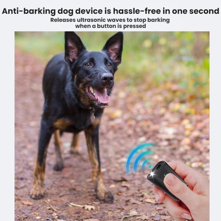 Mini Outdoor High-power Long-distance Training Ultrasonic Dog Repeller - Black