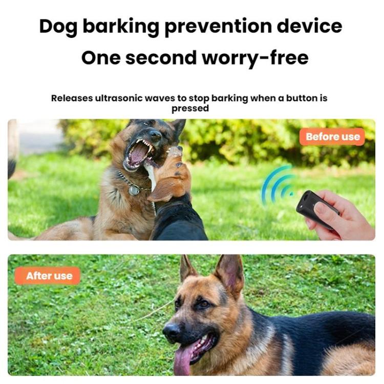 Mini Outdoor High-power Long-distance Training Ultrasonic Dog Repeller - Black