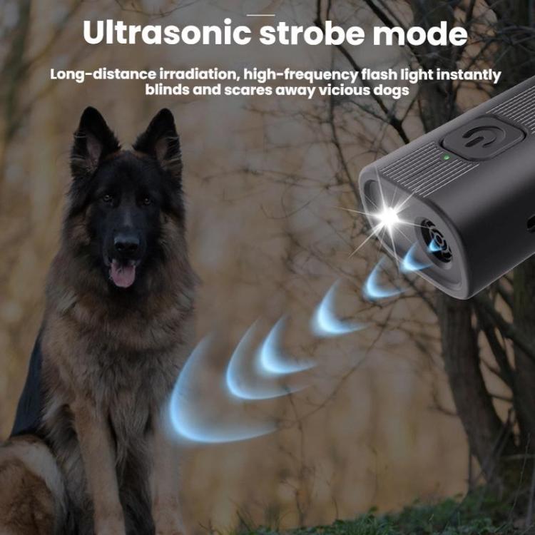 Mini Outdoor High-power Long-distance Training Ultrasonic Dog Repeller - Black