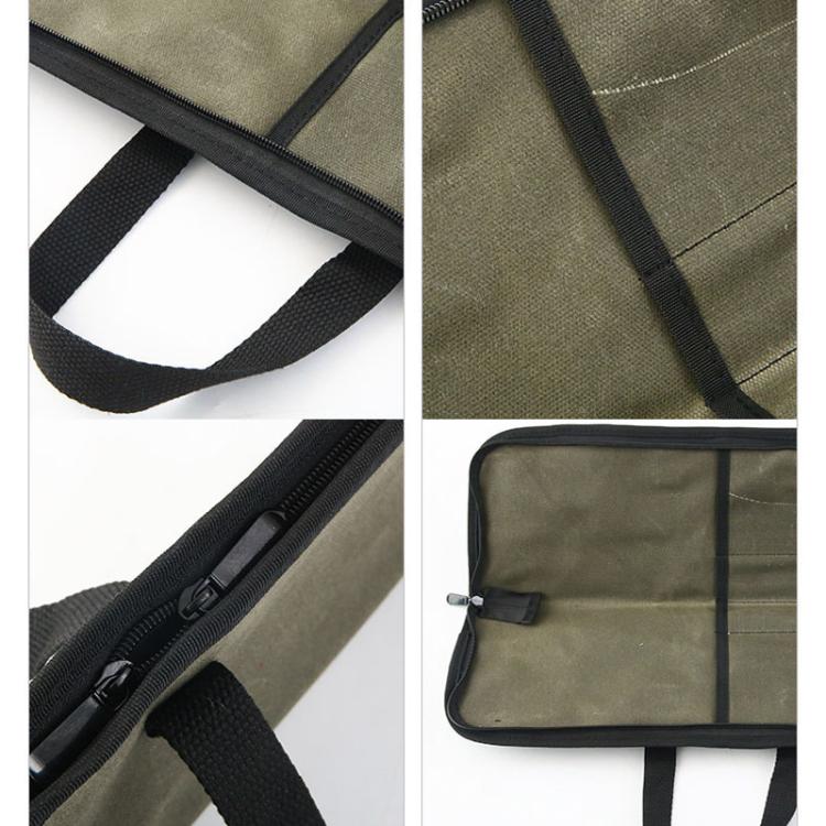 Camping Knife Organizer Convenient Handheld Kitchenware Bag - Army Green