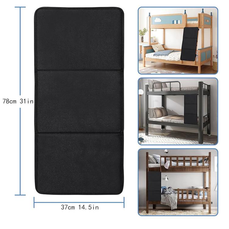 Children Bed Ladder Guard Bunk Locking Plate Preventing Children From Climbing Fall Protector - Black