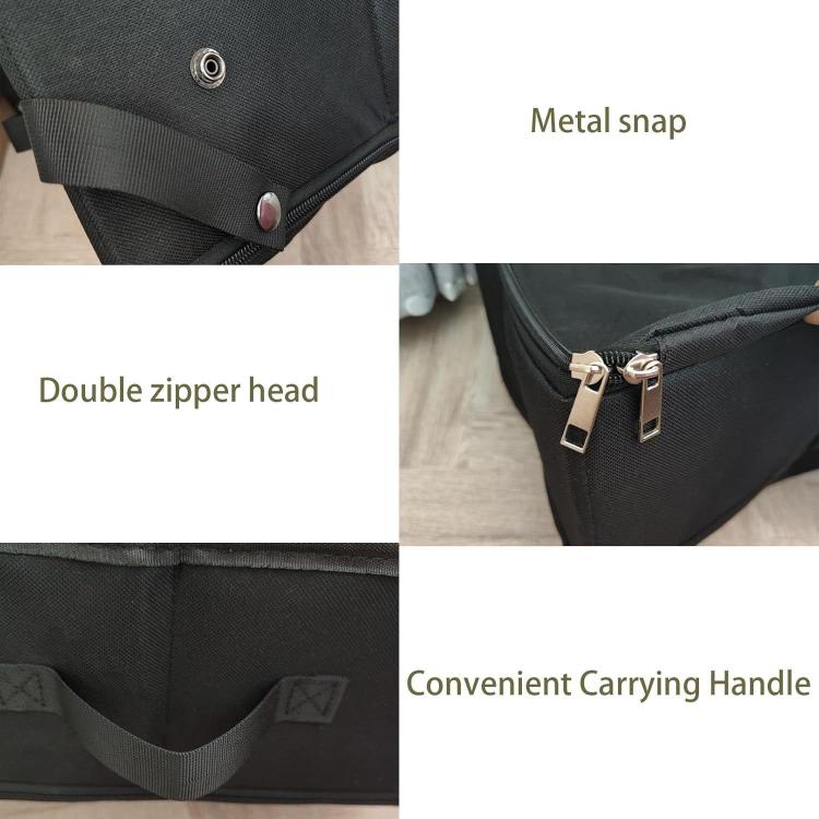 Foldable Fabric Litter Bag Portable Travel Litter Box - Black