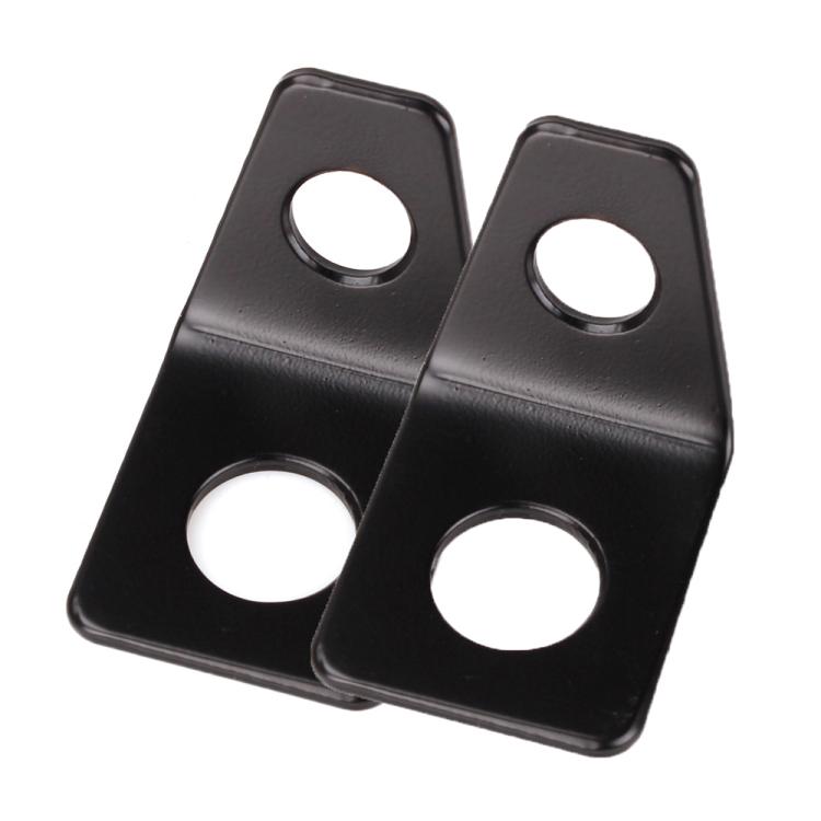2pcs L-shaped Seat Belt Anchor For Automotive Modification - Black