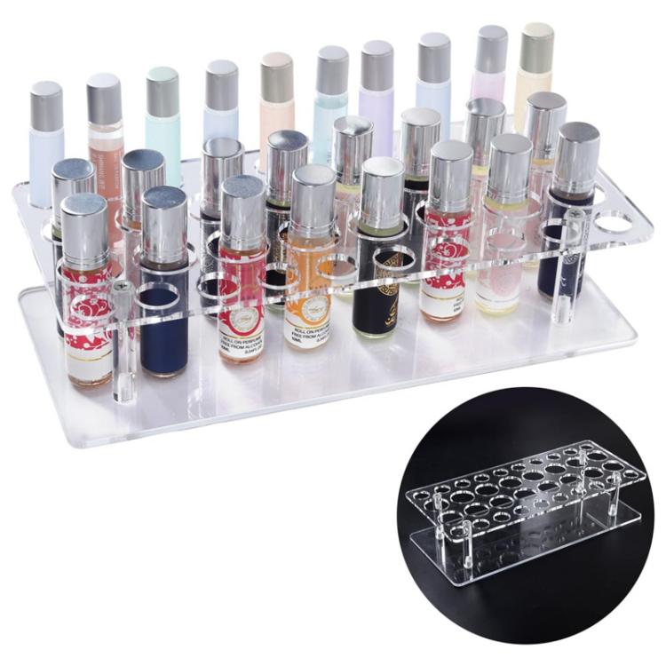 YX202 36-Hole Transparent Acrylic Lipstick Display Stand Perfume Makeup Brush Storage Rack