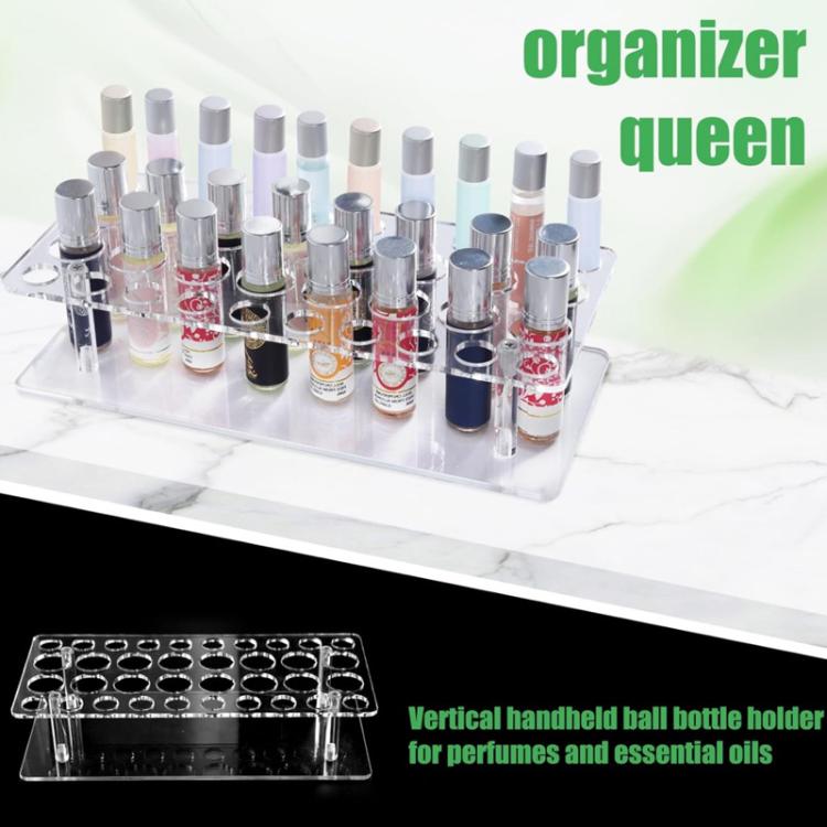 YX202 36-Hole Transparent Acrylic Lipstick Display Stand Perfume Makeup Brush Storage Rack