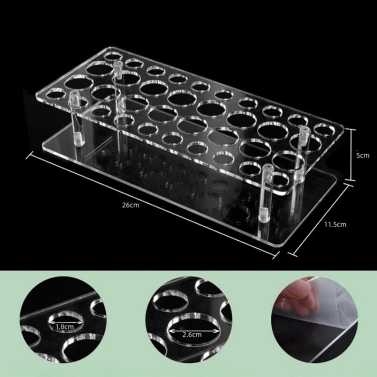 YX202 36-Hole Transparent Acrylic Lipstick Display Stand Perfume Makeup Brush Storage Rack