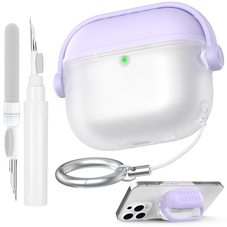 For Airpods 4 AhaStyle WG174 Earphone Silicone Split Drop Protection Case With 3 In 1 Cleaning Pen