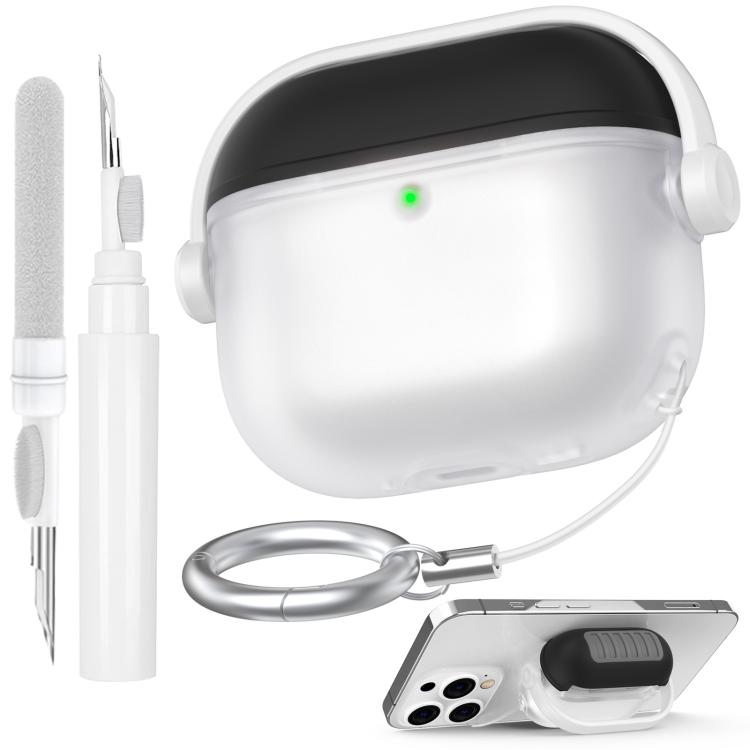 For Airpods 4 AhaStyle WG174 Earphone Silicone Split Drop Protection Case With 3 In 1 Cleaning Pen