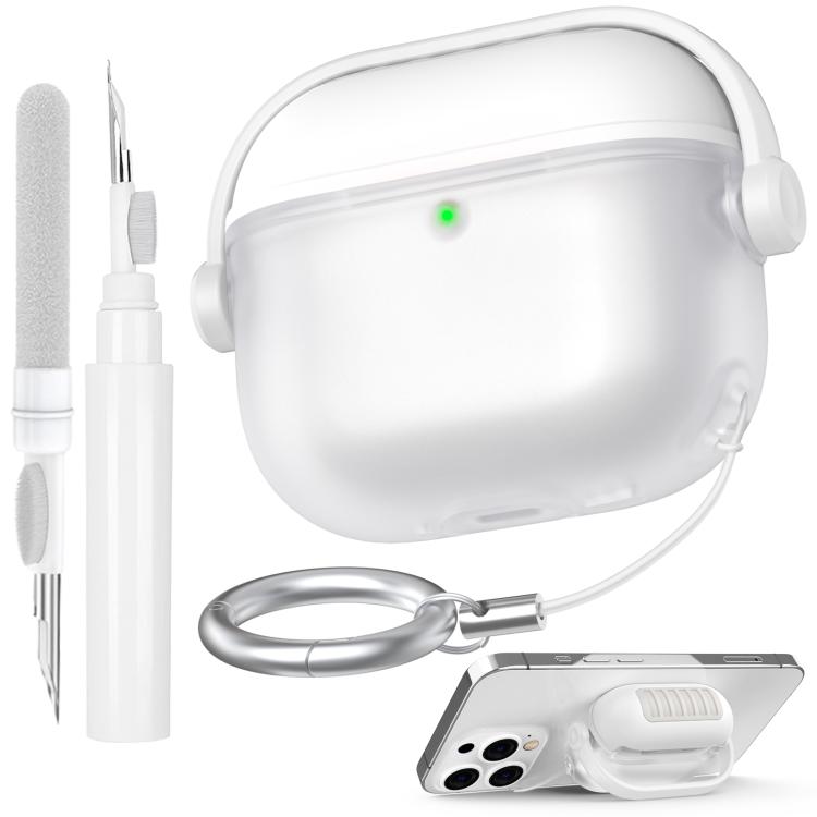 For Airpods 4 AhaStyle WG174 Earphone Silicone Split Drop Protection Case With 3 In 1 Cleaning Pen