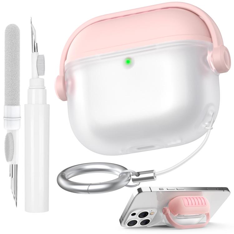 For Airpods 4 AhaStyle WG174 Earphone Silicone Split Drop Protection Case With 3 In 1 Cleaning Pen