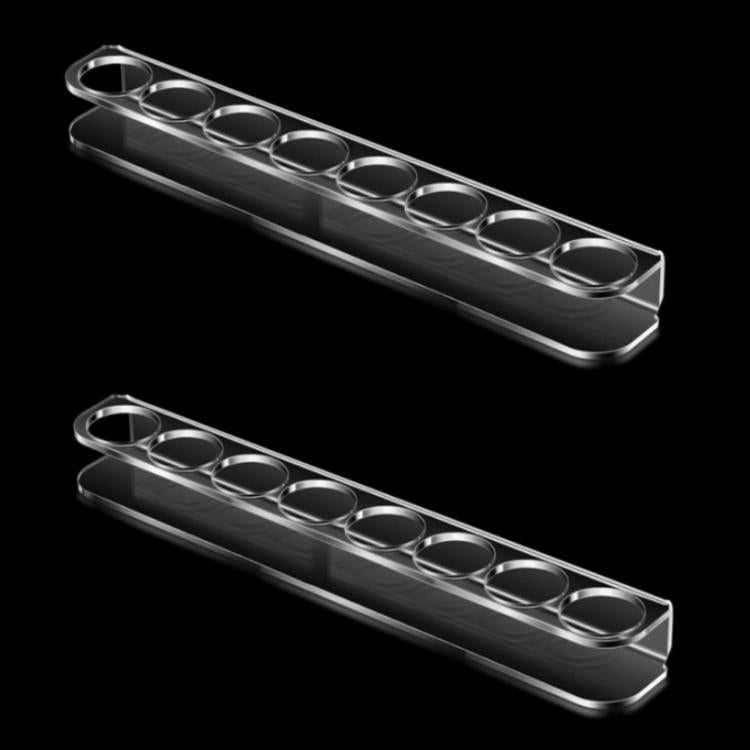 8-Hole Acrylic Small Bottle Stand Rack, Spec: Double