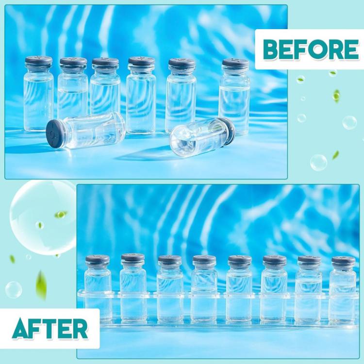 8-Hole Acrylic Small Bottle Stand Rack, Spec: Double
