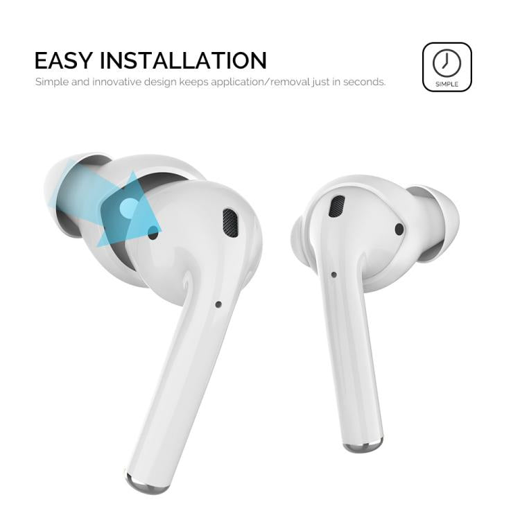 For AirPods 1 / 2 AhaStyle PT66 3pairs Silicone In-Ear Soundproof Ear Case, Color: Small Light Blue
