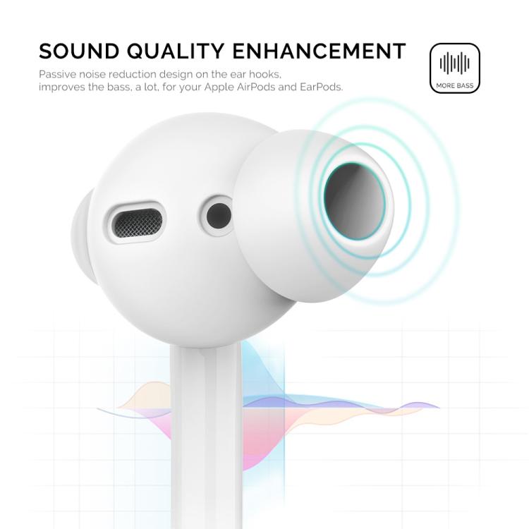For AirPods 1 / 2 AhaStyle PT66 3pairs Silicone In-Ear Soundproof Ear Case, Color: Small Light Blue
