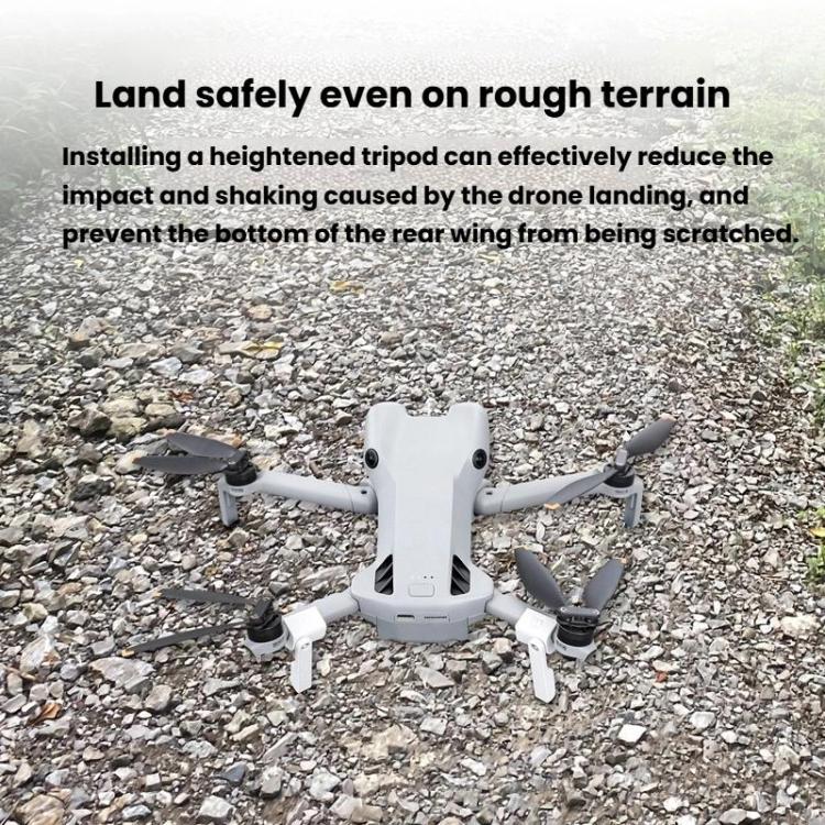 For DJI Mini 5 Pro 1pair Drone Height-Extending Landing Gear Foldable Non-Detachable Protective Bracket - Grey