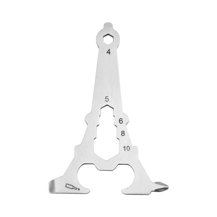 Tower Shape Outdoor Wrench Bottle Opener Screw Tool Stainless Steel Multi-Tool Card