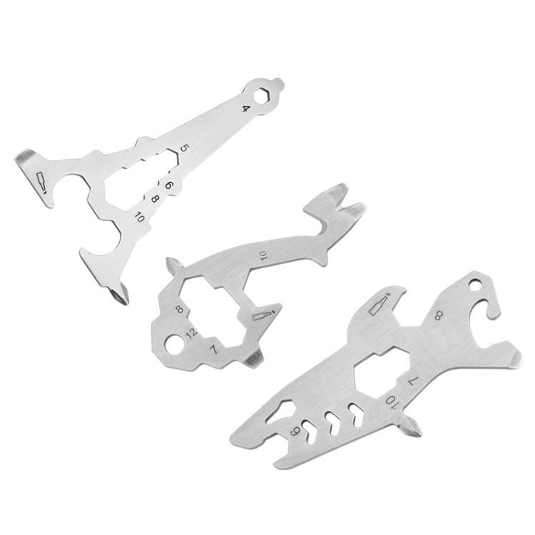 Tower Shape Outdoor Wrench Bottle Opener Screw Tool Stainless Steel Multi-Tool Card