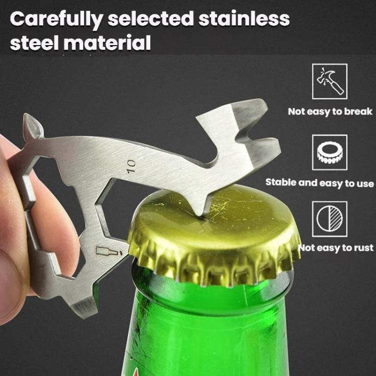Tower Shape Outdoor Wrench Bottle Opener Screw Tool Stainless Steel Multi-Tool Card