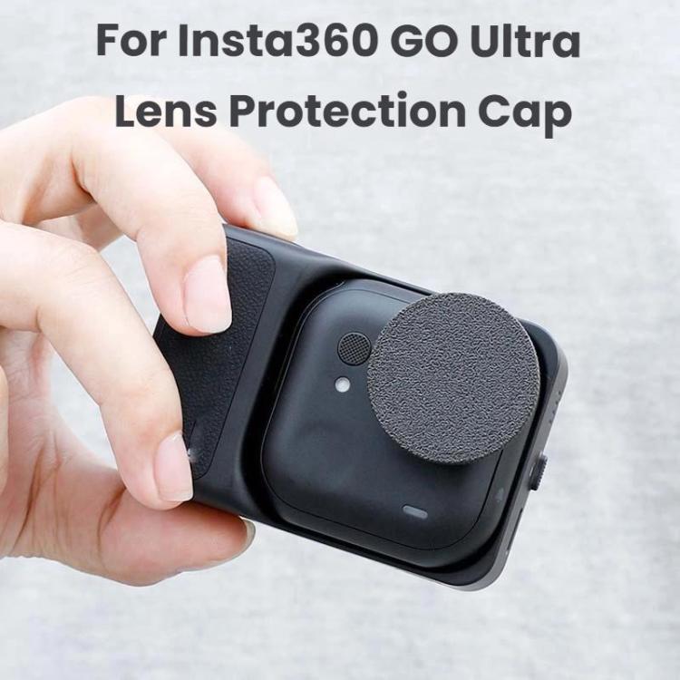 For Insta360 GO Ultra 2pcs Lens Cap Scratch-Resistant Plastic Cover - Black