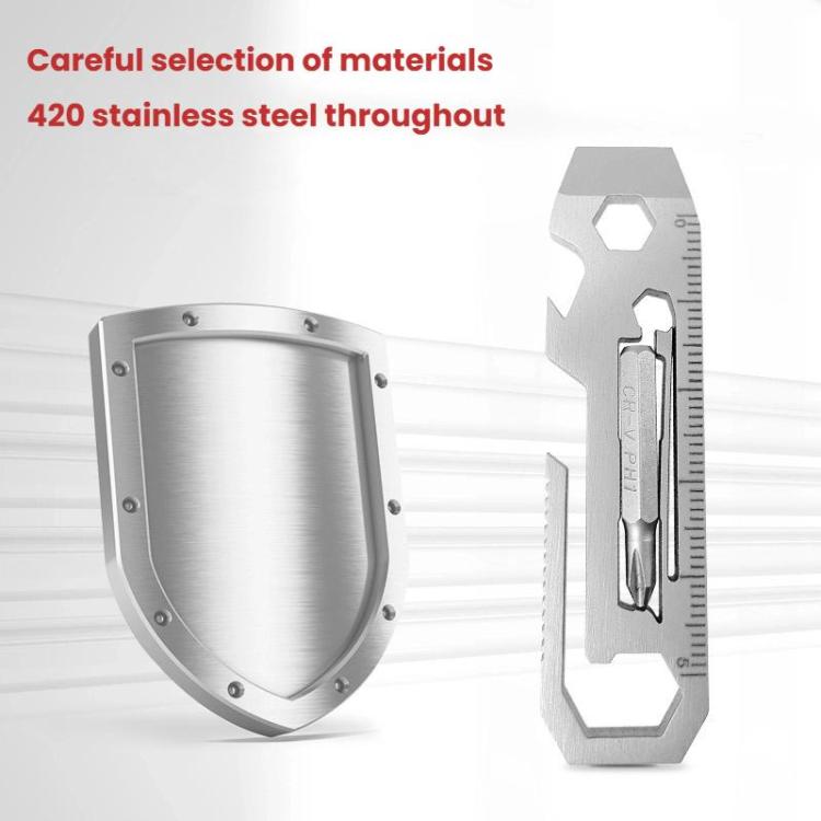 7 In 1 Multi-tool With Batch Wrench Stainless Steel Tool Card