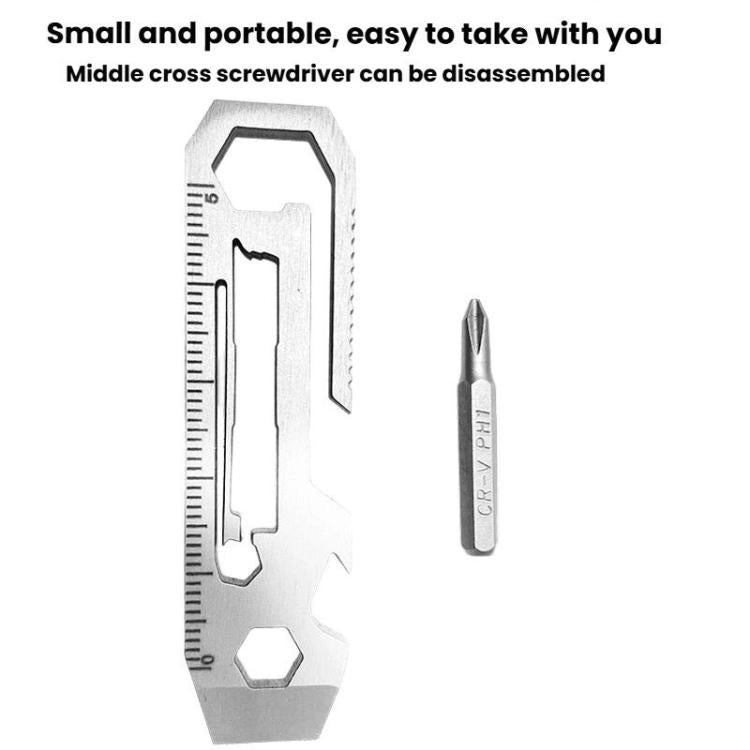 7 In 1 Multi-tool With Batch Wrench Stainless Steel Tool Card