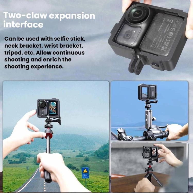 For DJI Osmo Nano Camera Plastic Cage Extended Protective Frame - Black