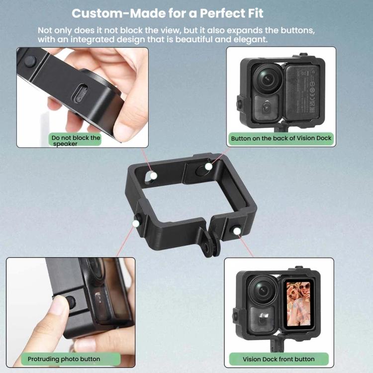 For DJI Osmo Nano Camera Plastic Cage Extended Protective Frame - Black
