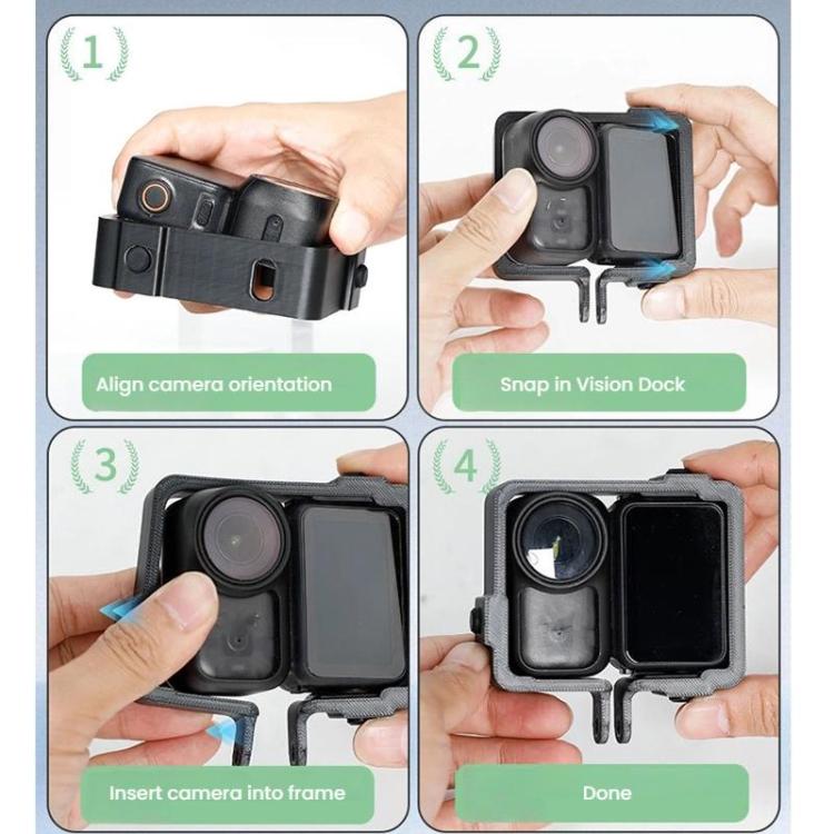 For DJI Osmo Nano Camera Plastic Cage Extended Protective Frame - Black