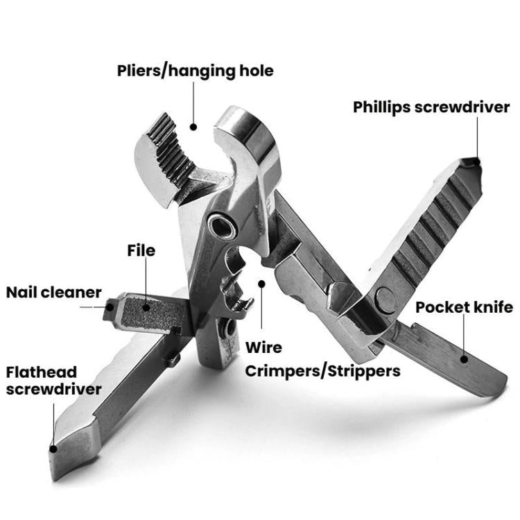 10 In 1 Multi-function Pliers Screwdriver Outdoor Emergency Tools