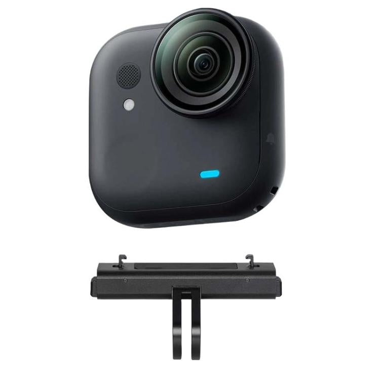 For Insta360 GO Ultra Magnetic Quick-Release Adapter Mount Aluminum Alloy Expandable Accessory - Black