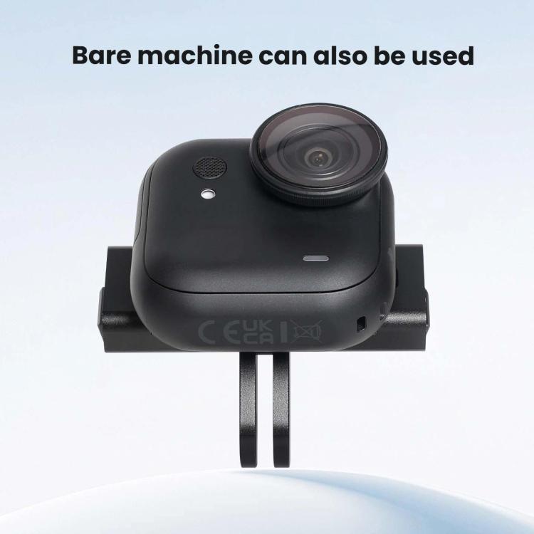 For Insta360 GO Ultra Magnetic Quick-Release Adapter Mount Aluminum Alloy Expandable Accessory - Black