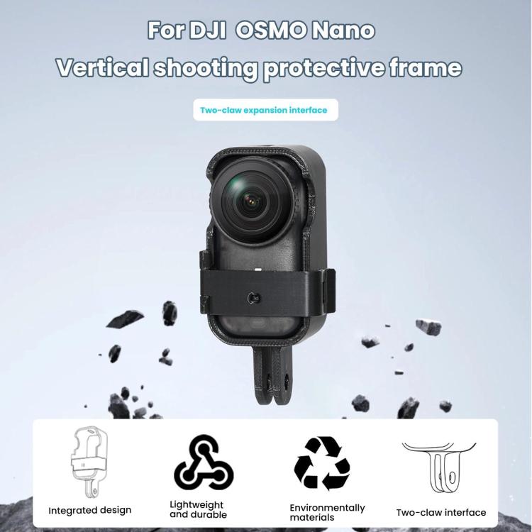 For DJI Osmo Nano Vertical Shooting Protective Frame Extension Bracket - Black