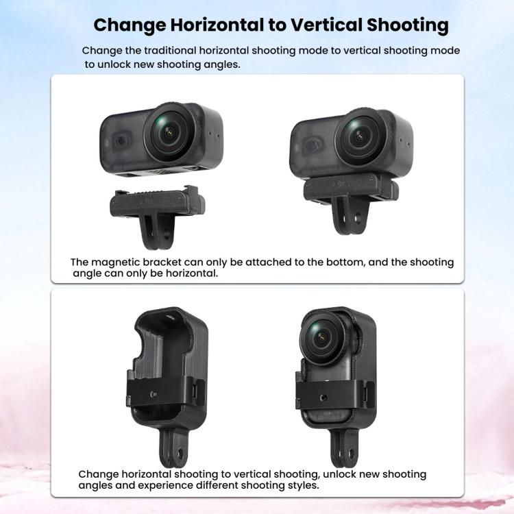 For DJI Osmo Nano Vertical Shooting Protective Frame Extension Bracket - Black