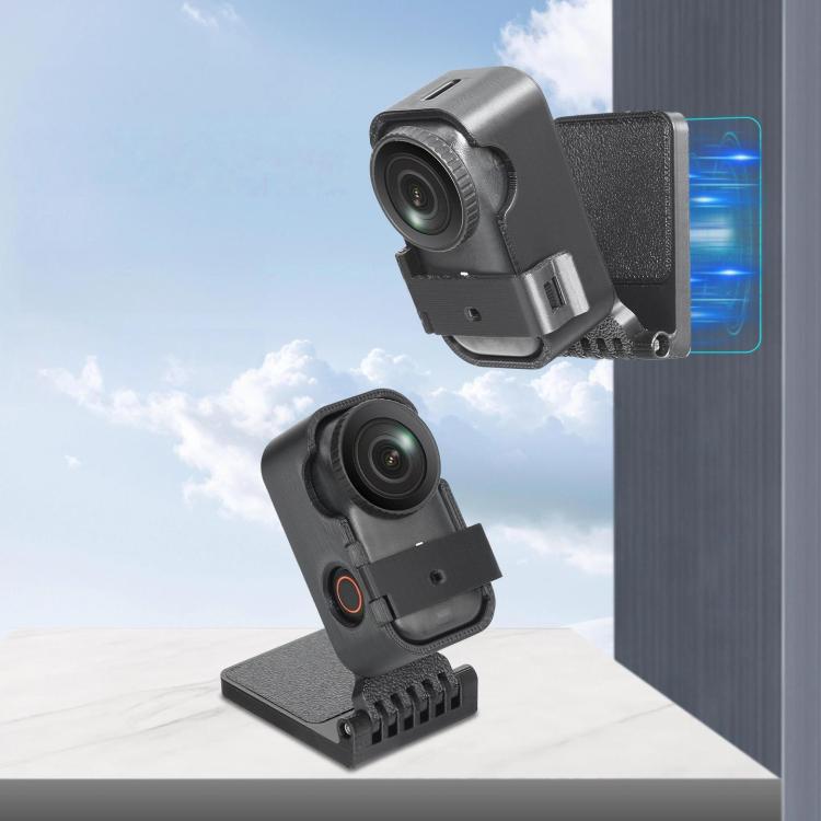 For DJI Osmo Nano Camera Magnetic Backplate Desktop Stand Vertical Holder - Black