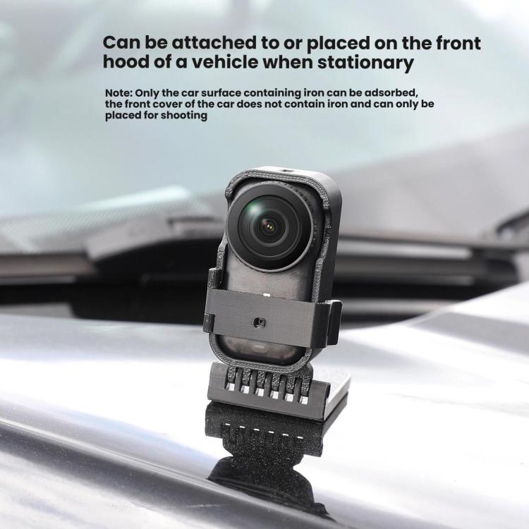 For DJI Osmo Nano Camera Magnetic Backplate Desktop Stand Vertical Holder - Black