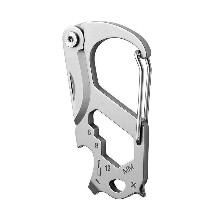7 In 1 Round Mountaineering Buckle Outdoor Multifunctional Screwdriver Bottle Opener Portable Gadgets
