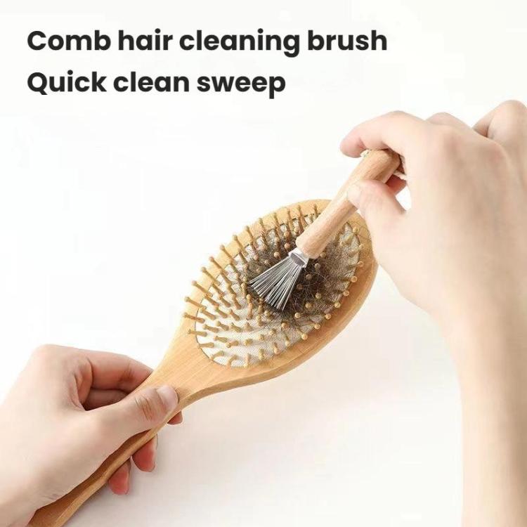2pcs Stainless Steel Comb Cleaning Brush Air Cushion Comb Hair Removal Small Brush