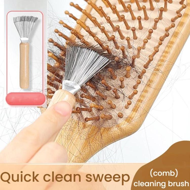 2pcs Stainless Steel Comb Cleaning Brush Air Cushion Comb Hair Removal Small Brush