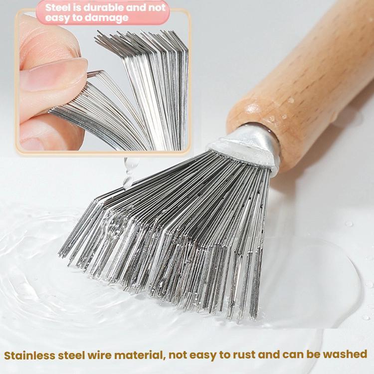 2pcs Stainless Steel Comb Cleaning Brush Air Cushion Comb Hair Removal Small Brush