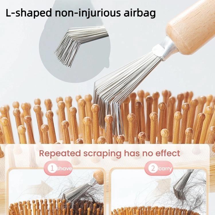 2pcs Stainless Steel Comb Cleaning Brush Air Cushion Comb Hair Removal Small Brush