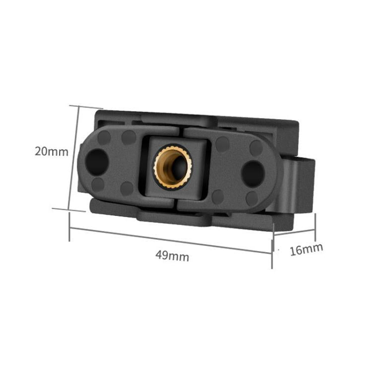 For DJI Osmo Nano Magnetic Quick-Release Adapter Base With 2-Claw & 1/4-Inch Screw Hole - Black