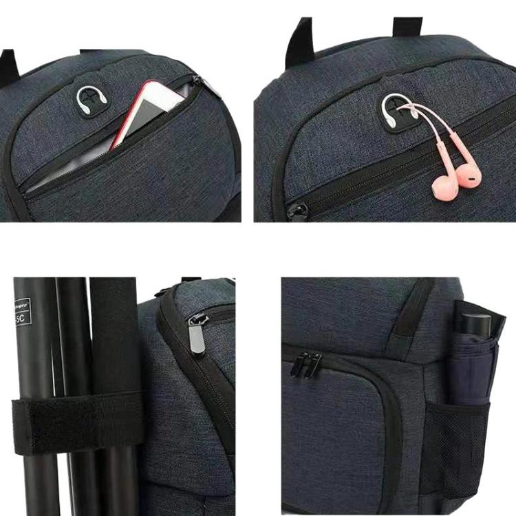 Single-Lens Reflex Camera Crossbody Bag Multi-Functional Waterproof Camera Bag - Blue