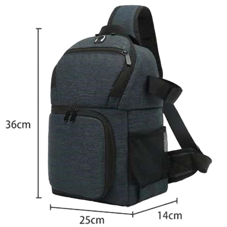 Single-Lens Reflex Camera Crossbody Bag Multi-Functional Waterproof Camera Bag - Blue
