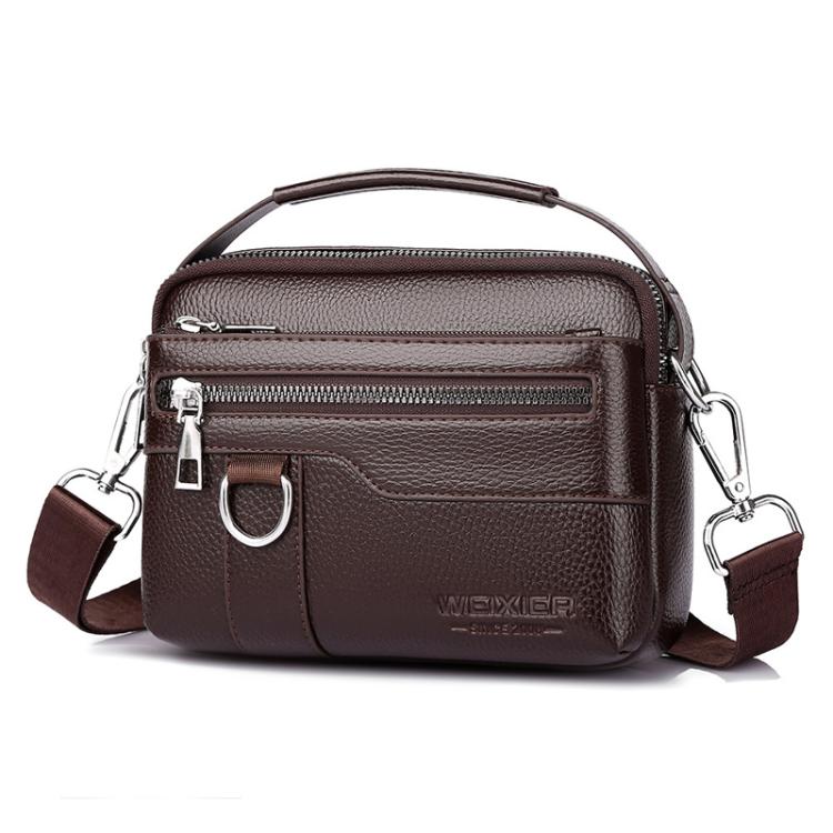 WEIXIER D894 Men Multi-Functional Waterproof Crossbody Bag Minimalist Portable Shoulder Bag - Brown