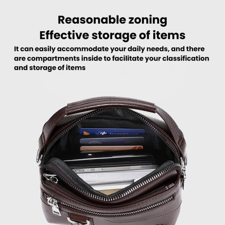 WEIXIER D894 Men Multi-Functional Waterproof Crossbody Bag Minimalist Portable Shoulder Bag - Brown