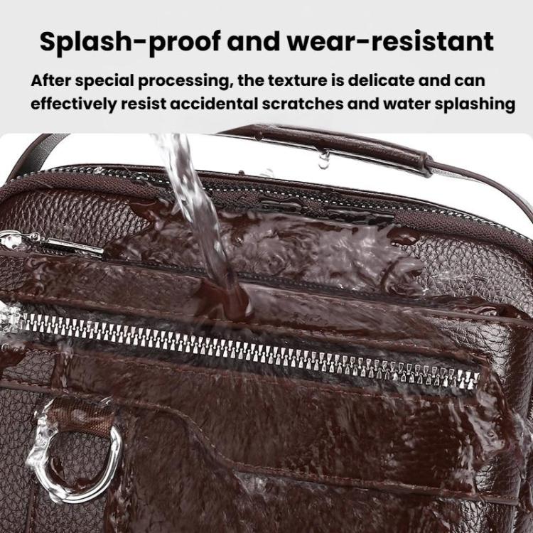 WEIXIER D894 Men Multi-Functional Waterproof Crossbody Bag Minimalist Portable Shoulder Bag - Brown