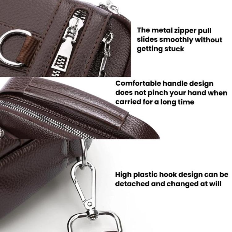 WEIXIER D894 Men Multi-Functional Waterproof Crossbody Bag Minimalist Portable Shoulder Bag - Brown